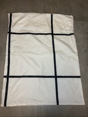 Truly Soft Everyday Ivory/Black Windowpane Print Pillow Sham 20x26